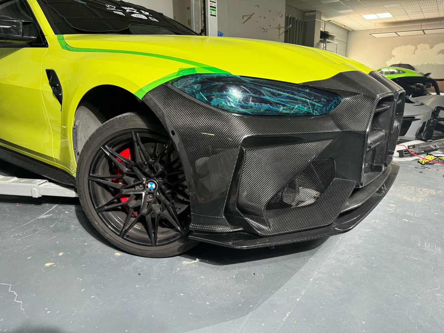 Full Carbon Fiber ADRO Style Front Bumper – BMW G80 M3 / G82 M4 (Gloss Twill or Forged) - Bimmermods