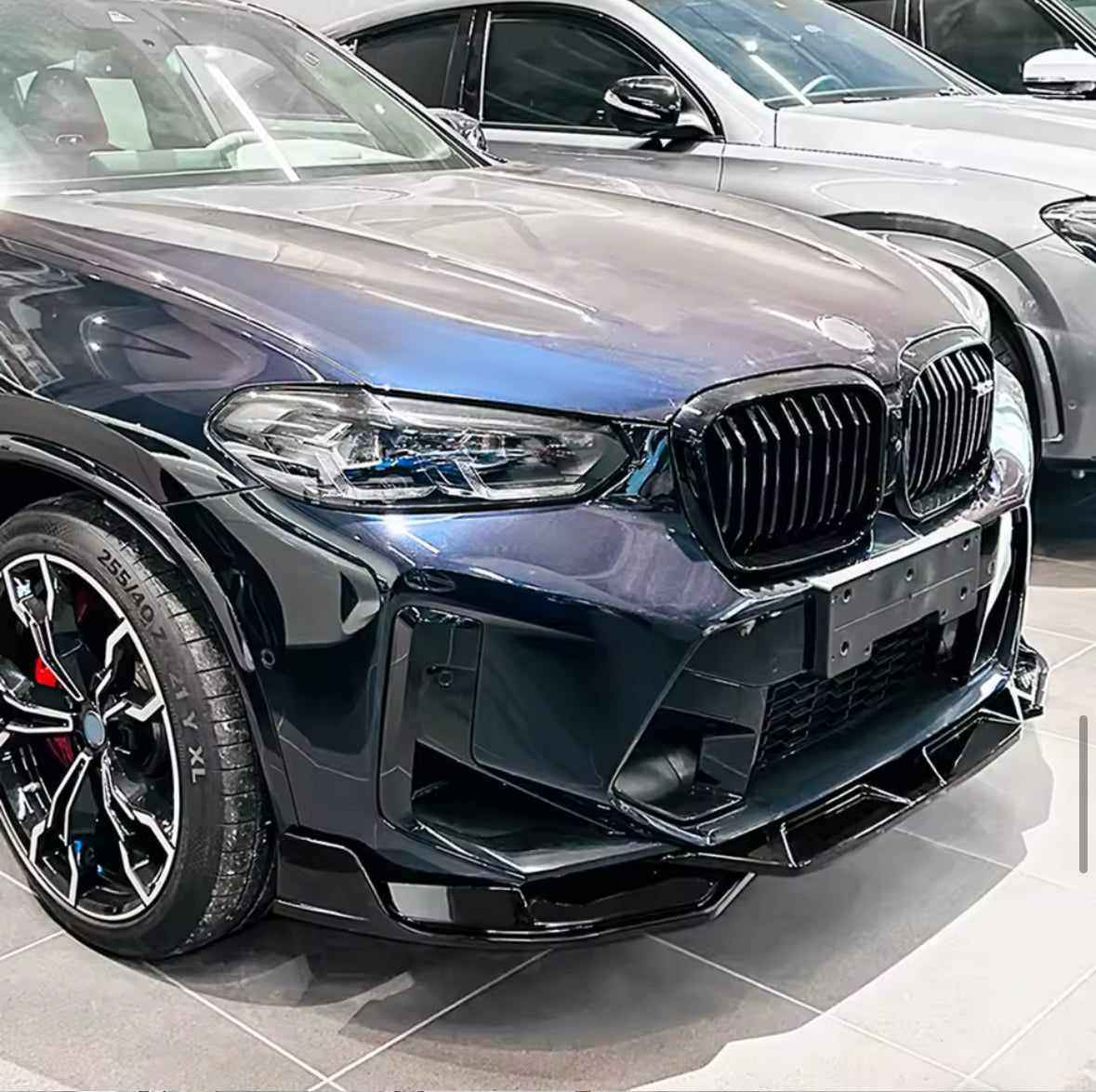 BMW F97 F98 X3M X4M Facelift Gloss Black Sport Style Front Splitter (2019-2024) - Bimmermods