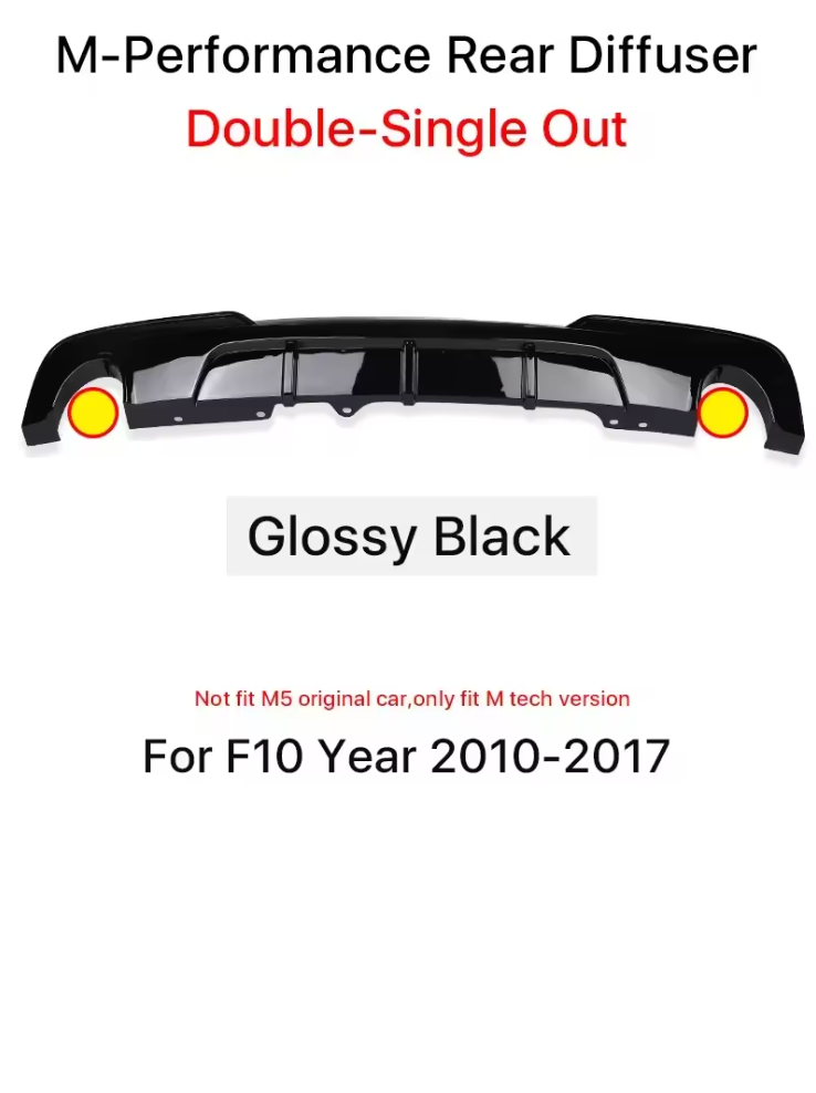 Rear Bumper Diffuser V Type/Competition/Diffuser For BMW 5 Series F10 F11 2010-2017 M Sport - Bimmermods