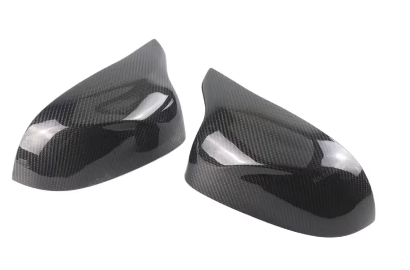 Real Carbon Fiber & Gloss Black Mirror Caps for BMW X3M F97, X4M F98, X5M F95, X6M F96 (2019-2024) - Bimmermods