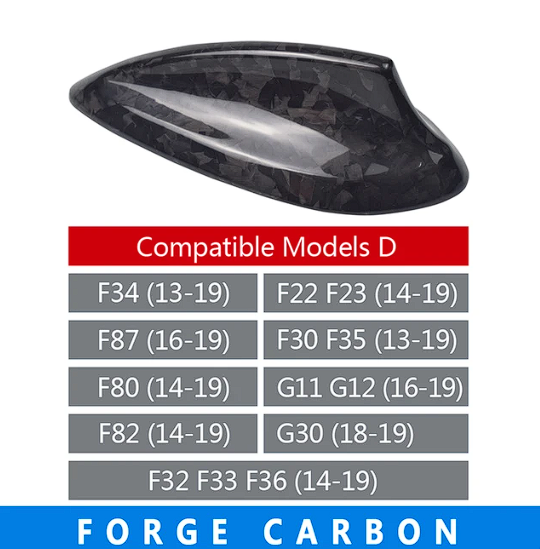 Real Carbon Fiber Shark Fin For BMW F15 F22 F30 F34 F80 F87 F32 F36 F82 G11 G20 G12 G30 - Bimmermods