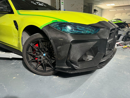 Full Carbon Fiber ADRO Style Front Bumper – BMW G80 M3 / G82 M4 (Gloss Twill or Forged) - Bimmermods