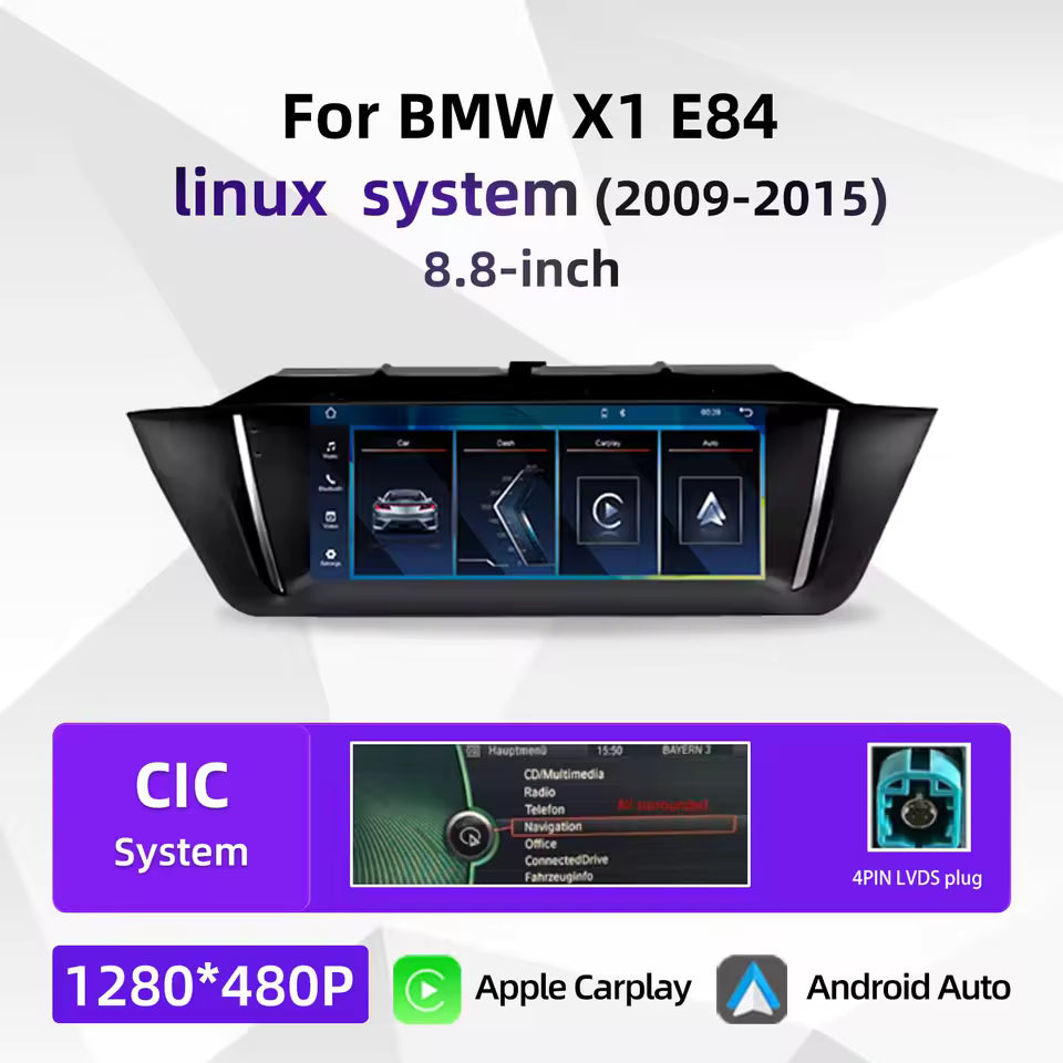 BMW X1 E84 Apple CarPlay & Android Auto Touchscreen Upgrade (CIC 2009–2015) – 8.8" / 10.25" / 12.3" Display - Bimmermods