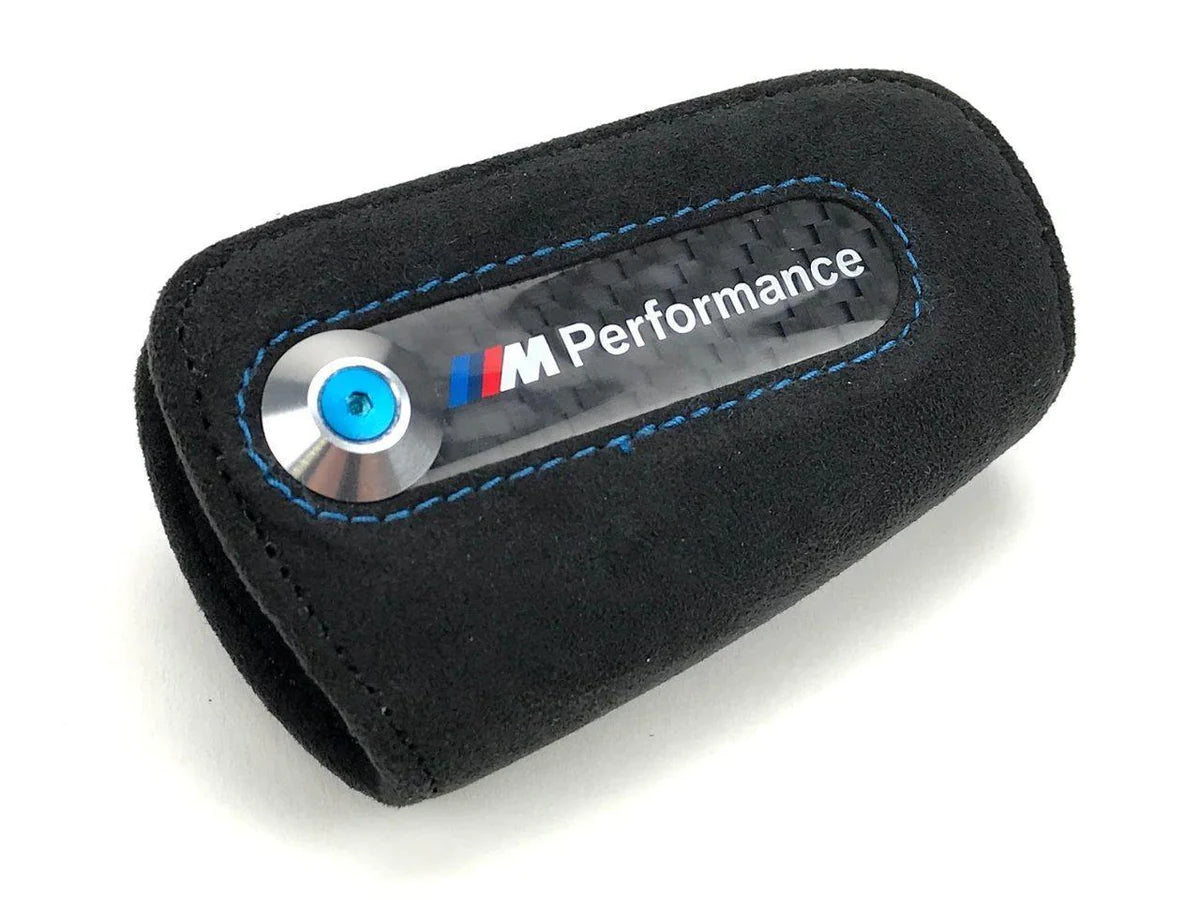 BMW M Performance Alcantara Keycase for BMW G30 G20 G22 G80 G82 G83 F90 F48 F39 F80 F82 F83 F87 F10 F06 F12 F13 F11 F32 F33 F36 F26 F30 F31 F25 F22 F23 F20 F21 G01 F15 F85 F16 F86 G05 - BimmerMods