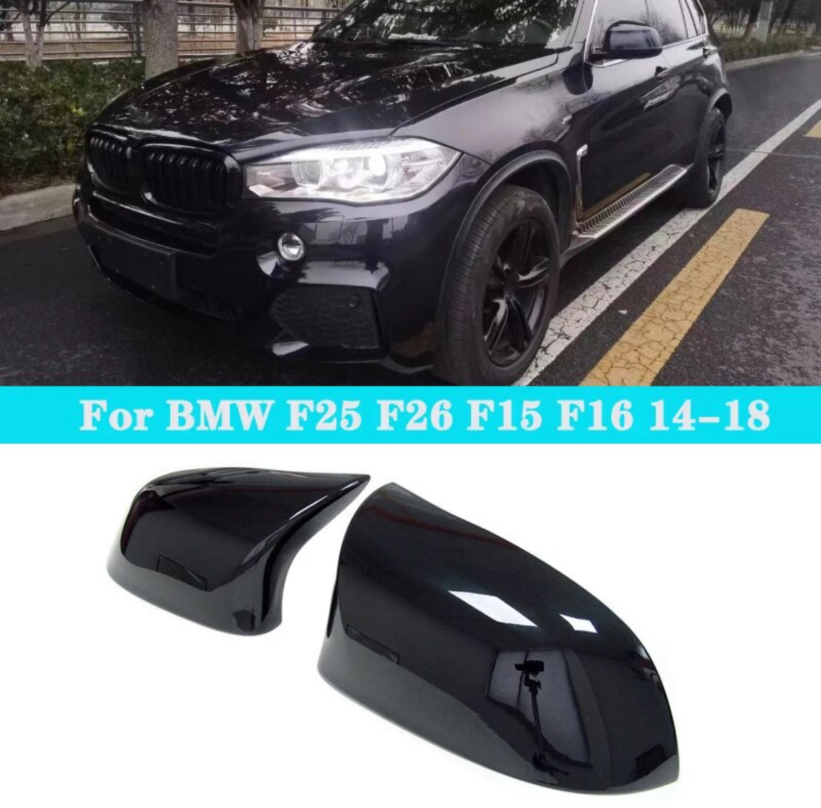 Side Mirror Caps For BMW X3 X4 X5 X6 F25 F26 F15 F16 - BimmerMods