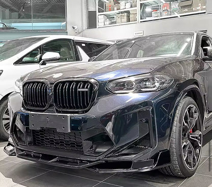 BMW F97 F98 X3M X4M Facelift Gloss Black Sport Style Front Splitter (2019-2024) - Bimmermods