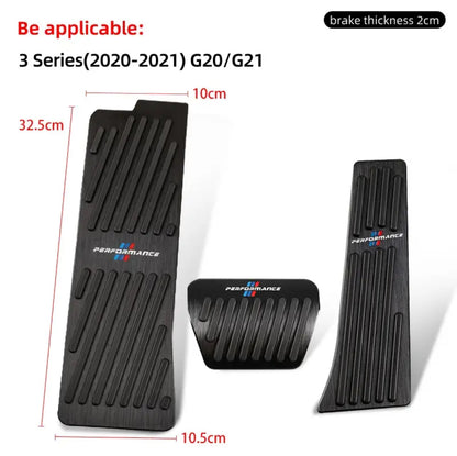 Black Car Pedal Covers Non-slip Aluminum Alloy Throttle Brake Pedal Cover for BMW All BMW'S - BimmerMods