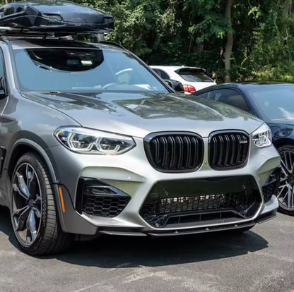 BMW F97 F98 X3M X4M Facelift Gloss Black Sport Style Front Splitter (2019-2024) - Bimmermods