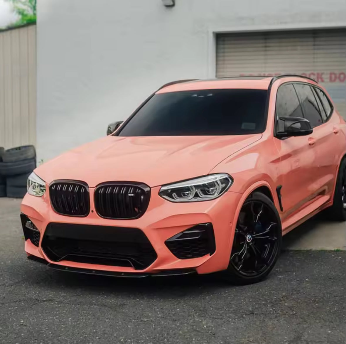 BMW F97 F98 X3M X4M Facelift Gloss Black Sport Style Front Splitter (2019-2024) - Bimmermods