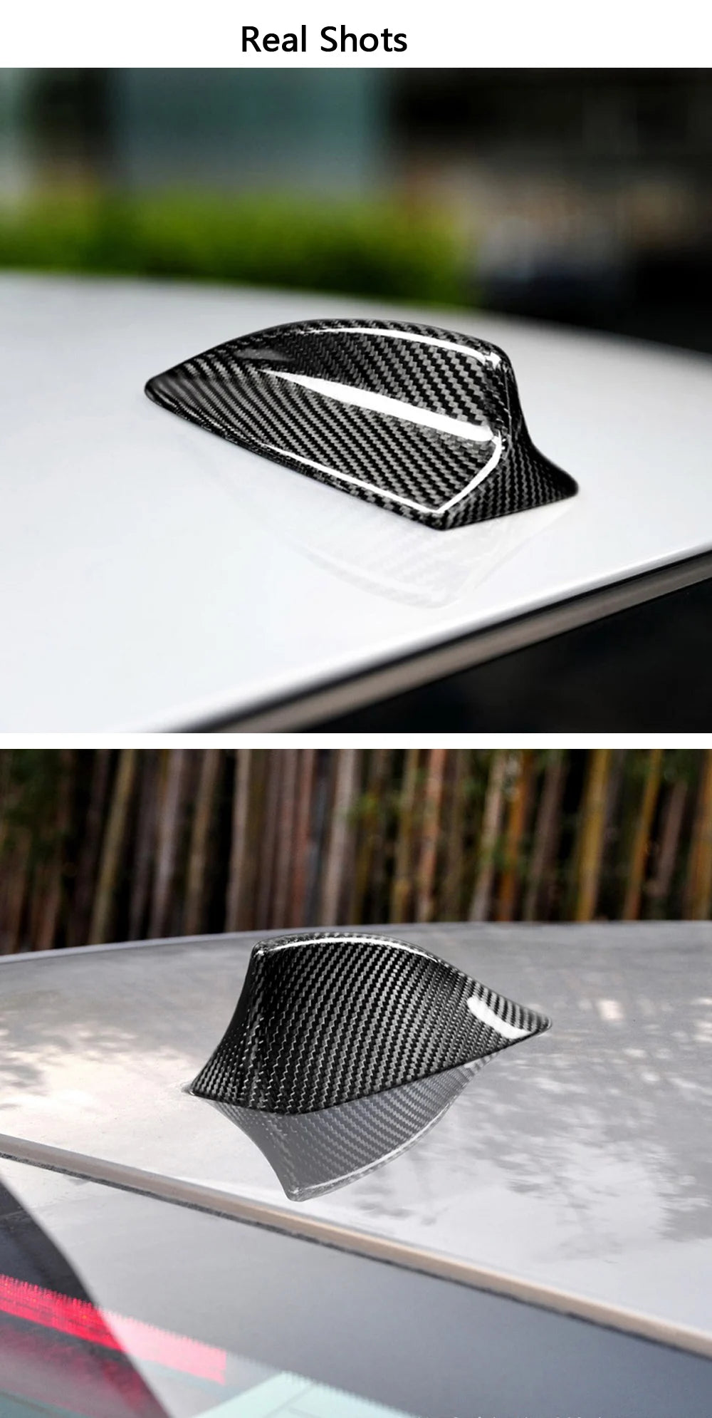 Real Carbon Fiber Shark Fin For BMW F15 F22 F30 F34 F80 F87 F32 F36 F82 G11 G20 G12 G30