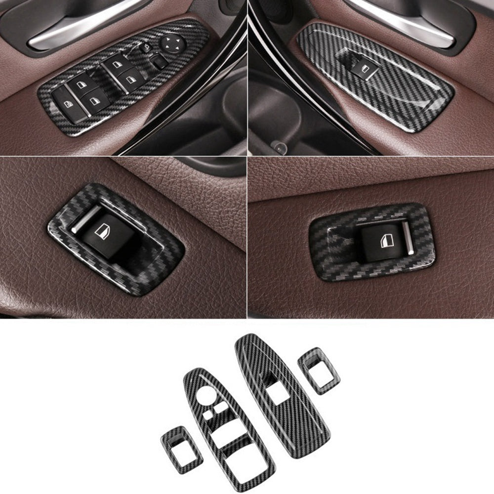 BMW Window Controls Carbon Fiber Trim For BMW F30 F31 F32 F36 3 4 Series 2013-2019 LHD - BimmerMods