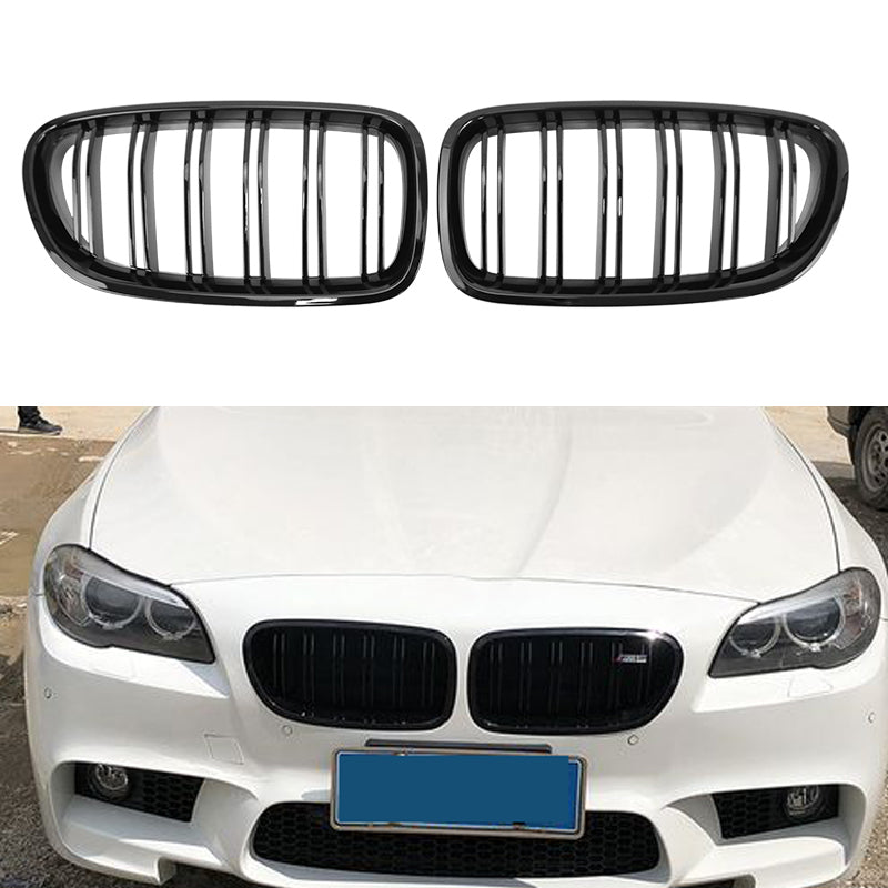 Gloss Black Kidney Grill For BMW 5 Series F10 F11 F18 520 523 525 520d 530d 540i - BimmerMods