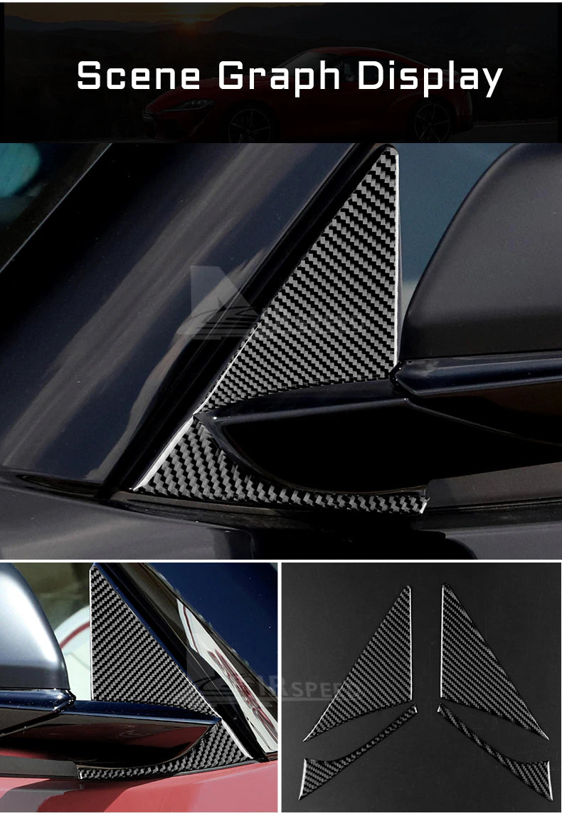 Real Carbon Fiber A-Pillar Decor Interior Trim For Toyota Supra GR A90 A91 MK5 2019-2022 - BimmerMods