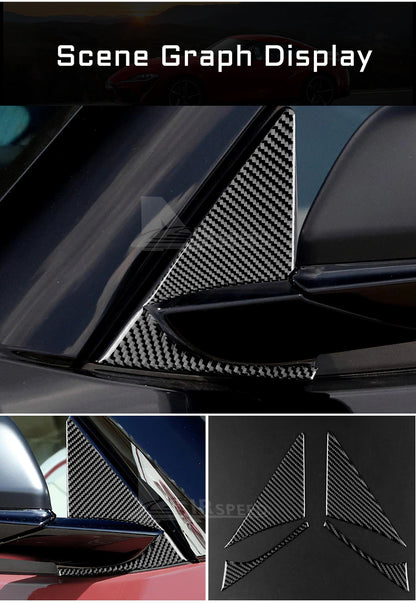 Real Carbon Fiber A-Pillar Decor Interior Trim For Toyota Supra GR A90 A91 MK5 2019-2022 - BimmerMods