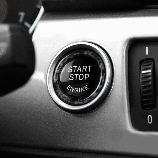 Engine Start Stop Button Rim Cover Trim Sticker for BMW E90 E92 E93 320i - BimmerMods