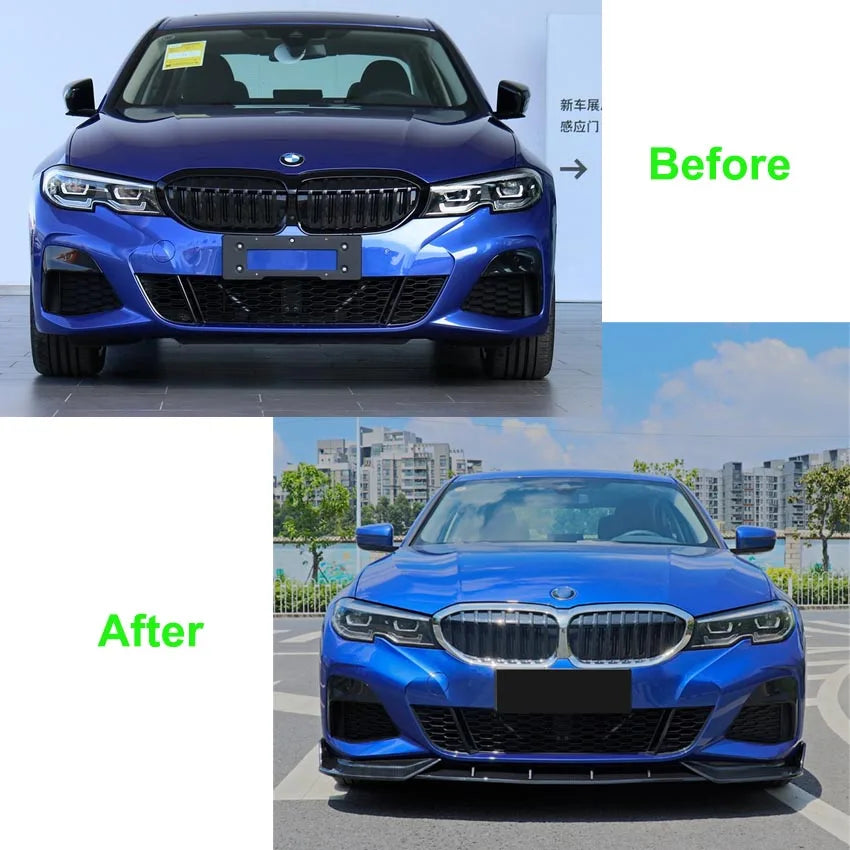 Front Bumper Lip For BMW 3 Series G20 G21 G28 2019-2022 M Pack