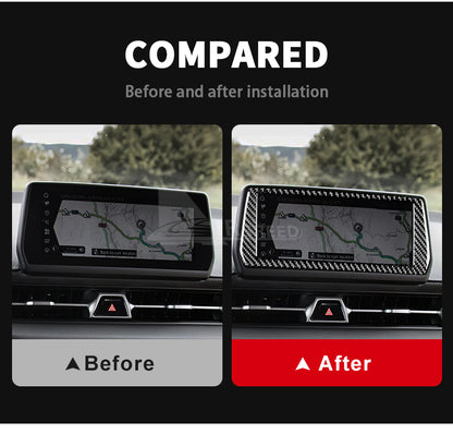 Real Carbon Fiber Sticker Navigation Screen Panel For Toyota Supra GR A90 A91 MK5 2019-2022 - BimmerMods