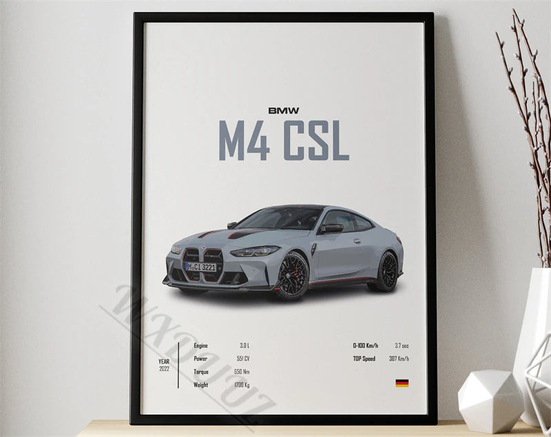 BMW M4 CSL Poster – Bimmermods