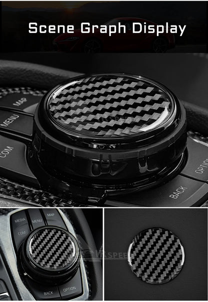 Real Carbon Fiber Button Knob Cover For Toyota Supra GR A90 A91 MK5 2019-2022 - BimmerMods