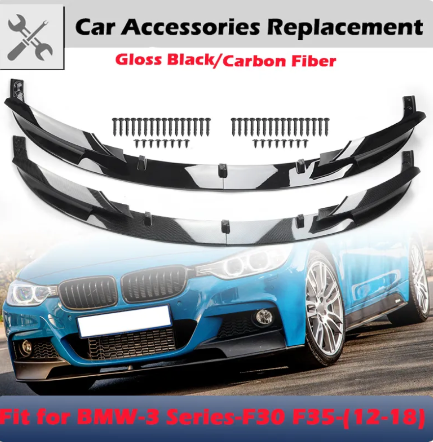 3PCS Car Front Bumper Splitter Lip Diffuser Spoiler Protector Cover Guard Deflector Lips For BMW 3 Series F30 F35 2013-2019 - BimmerMods