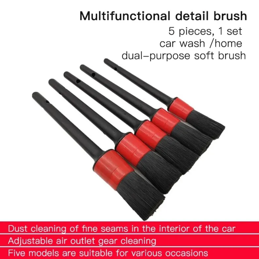 5pcs Car Wash Brush Soft Brush Detail Brush Automotive Interior Cleaning Tools Air Conditioner Air Outlet Cleaning Brush - BimmerMods