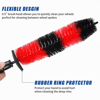 Car Wheel Cleaning Brush Long Handle Cleaning Brushes Truck Car Motorcycles Tire Microfiber Detailing Washing Cleaning Supplies - BimmerMods