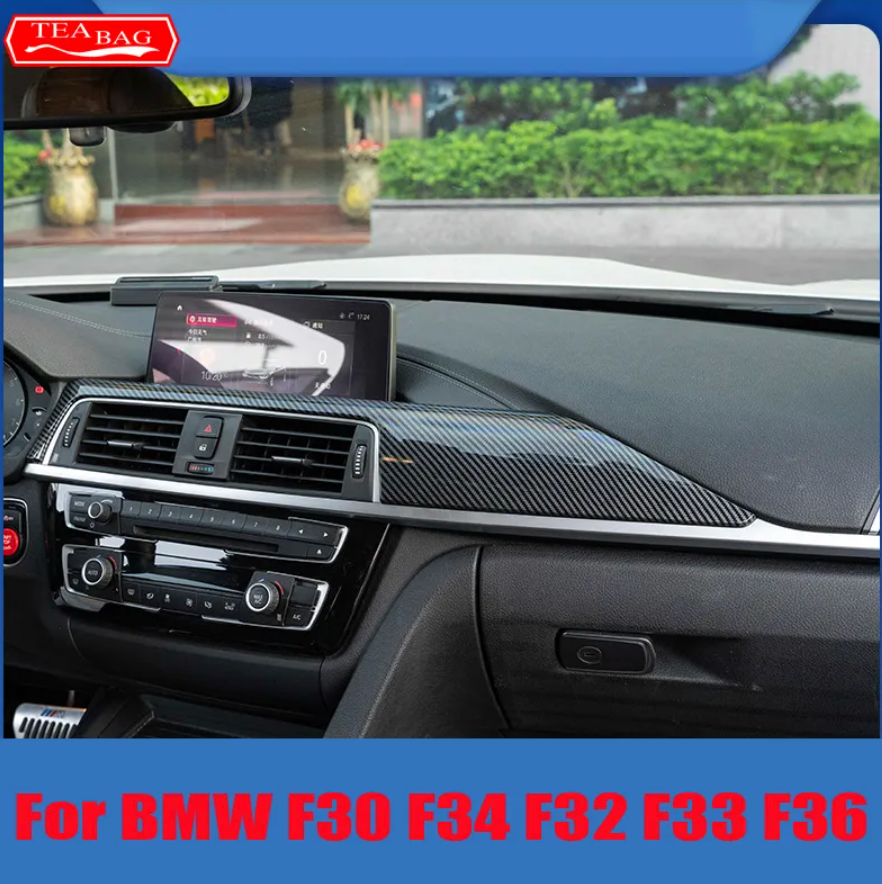 Carbon Fiber Pattern Interior ABS Trim Center Control Panel Trim for BMW F30 F34 F32 F33 F36 Accessories 2013-2018 Car Styling - BimmerMods