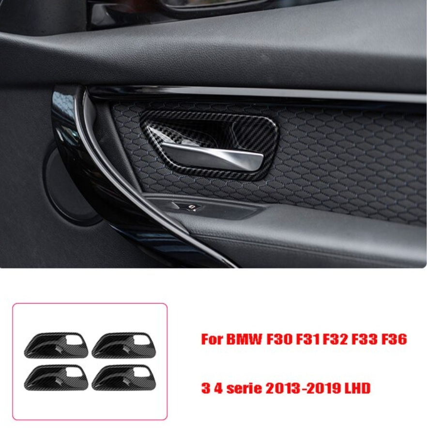 BMW Door Lock Carbon Fiber Trim For BMW F30 F31 F32 F36 3 4 Series 2013-2019 LHD - BimmerMods