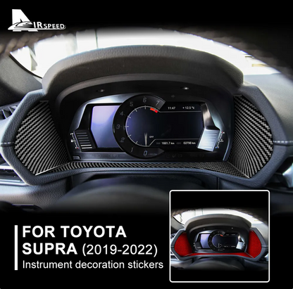 Real Carbon Fiber Sticker Car Dashboard Instrument For Toyota Supra GR A90 A91 MK5 2019-2022 - BimmerMods