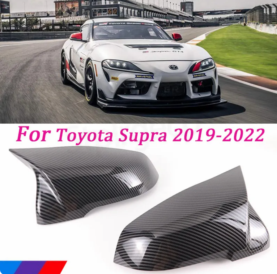 Carbon Fiber Mirror Caps For Toyota GR Supra A90 2019 2020 2021 2022 - BimmerMods