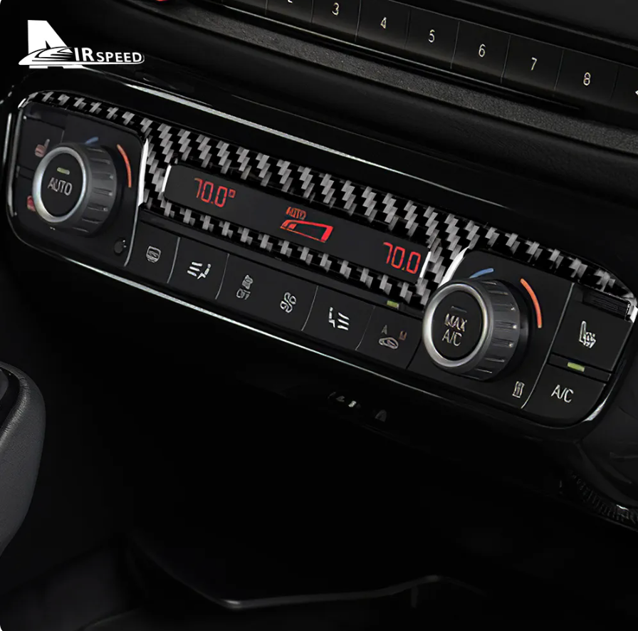 Real Carbon Fiber Car Air Conditioning Switch Panel Sticker For Toyota ...
