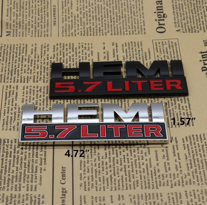 Car Body Side Badge Trunk Sticker for Chrysler HEMI 5.7 LITER - BimmerMods