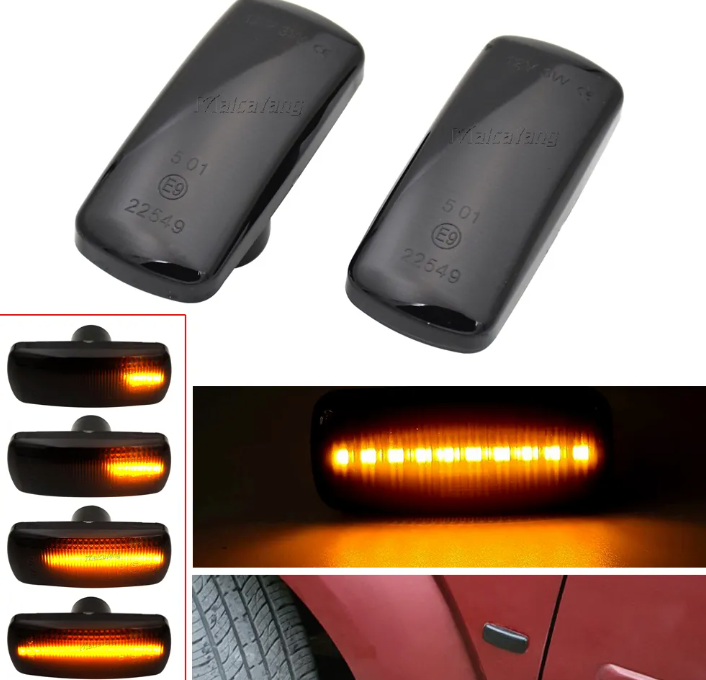 Sequential Flashing LED Turn Signal Side Marker Light For Jeep Grand Cherokee Chrysler 200 300C Dodge Avenger Lancia Flavia - BimmerMods