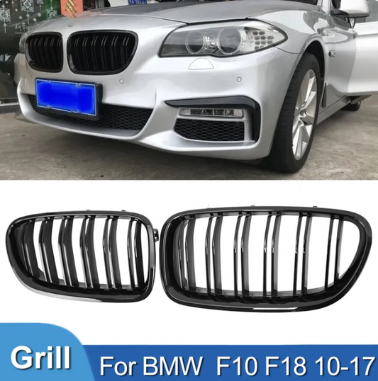 Gloss Black Kidney Grill For BMW 5 Series F10 F11 F18 520 523 525 520d 530d 540i - BimmerMods