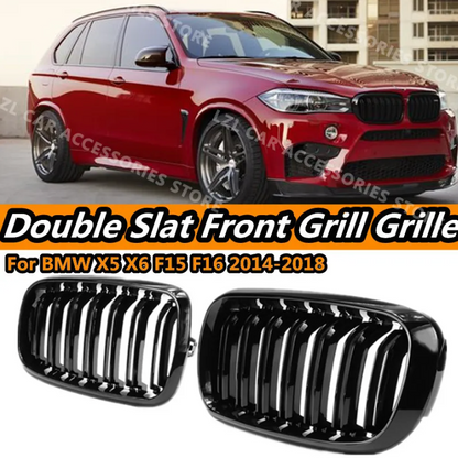 Gloss Black Grill Front Kidney For BMW X5 F15 X6 F16 X5M F85 X6M F86 2014-2018 - BimmerMods