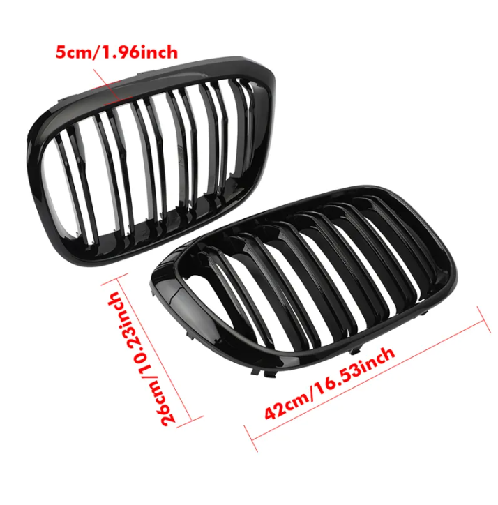 Double Slat Car Front Grill Grilles Kidney Grill For BMW 3 4 X3 G01 G08 X4 G02 2018 2019 2020 2021 - BimmerMods