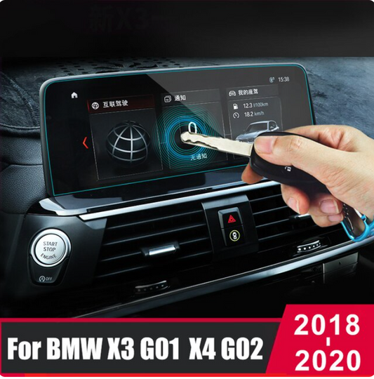 Tempered Glass Navigation Screen Protector For BMW X3 X4 G01 G02 2018 2019 2020 - BimmerMods