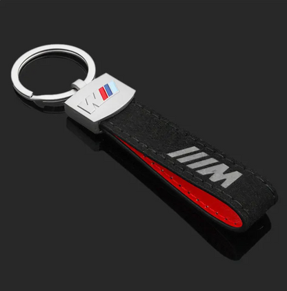 BMW M Suede leather Keychain - BimmerMods