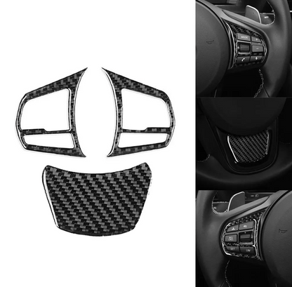 3pcs Car Steering Wheel Carbon Fiber Sticker For GR Supra A90 20-22 - BimmerMods