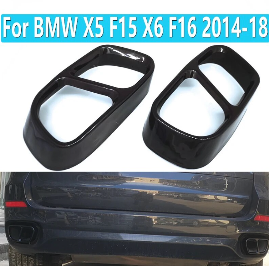 Quad Exaust Tip Cover For BMW X5 F15 X6 F16 2014-18 (M sports version) - BimmerMods