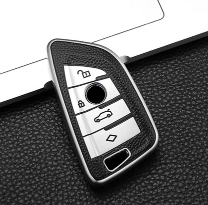 Leather Style Car Remote Key Case Cover Shell For BMW - BimmerMods