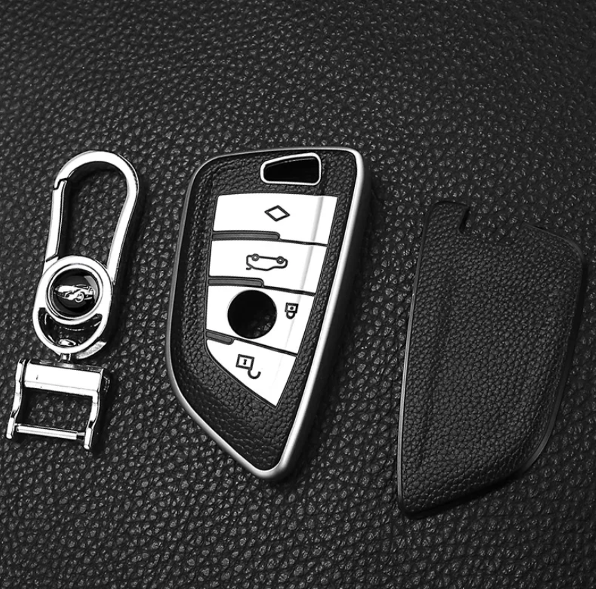 Leather Style Car Remote Key Case Cover Shell For BMW - BimmerMods