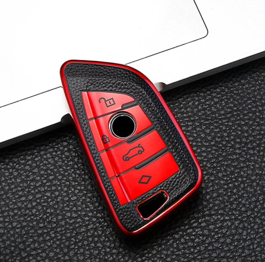 Leather Style Car Remote Key Case Cover Shell For BMW - BimmerMods