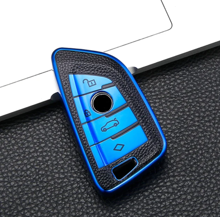 Leather Style Car Remote Key Case Cover Shell For BMW - BimmerMods