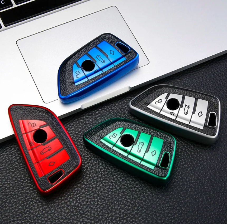 Leather Style Car Remote Key Case Cover Shell For BMW - BimmerMods