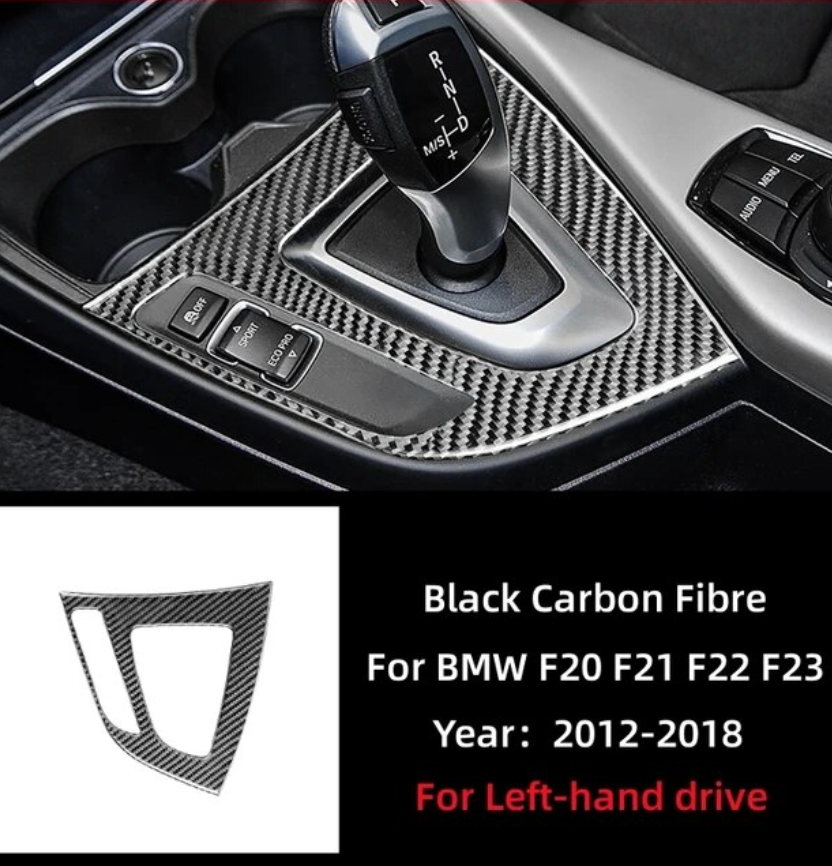 Carbon Fiber Interior Car Gear Shift Panel Trim For BMW 1 Series F20 F21 116i 118i 2 Series F22 F23 - BimmerMods