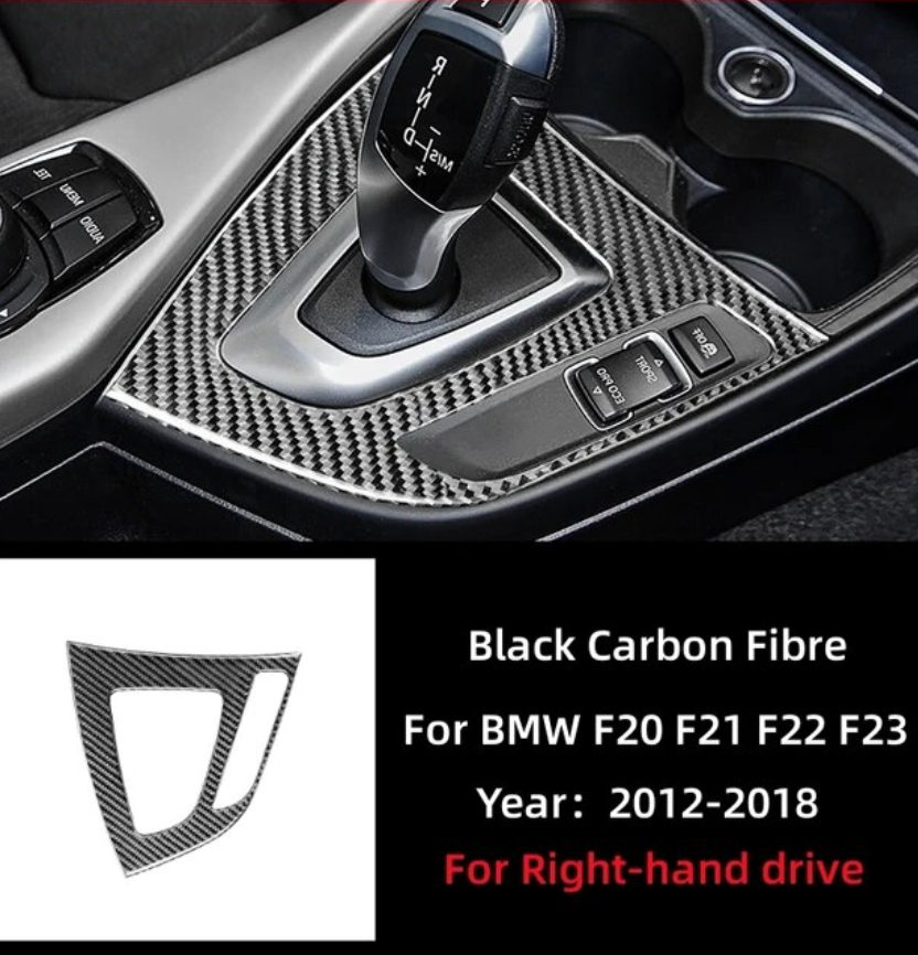 Carbon Fiber Interior Car Gear Shift Panel Trim For BMW 1 Series F20 F21 116i 118i 2 Series F22 F23 - BimmerMods