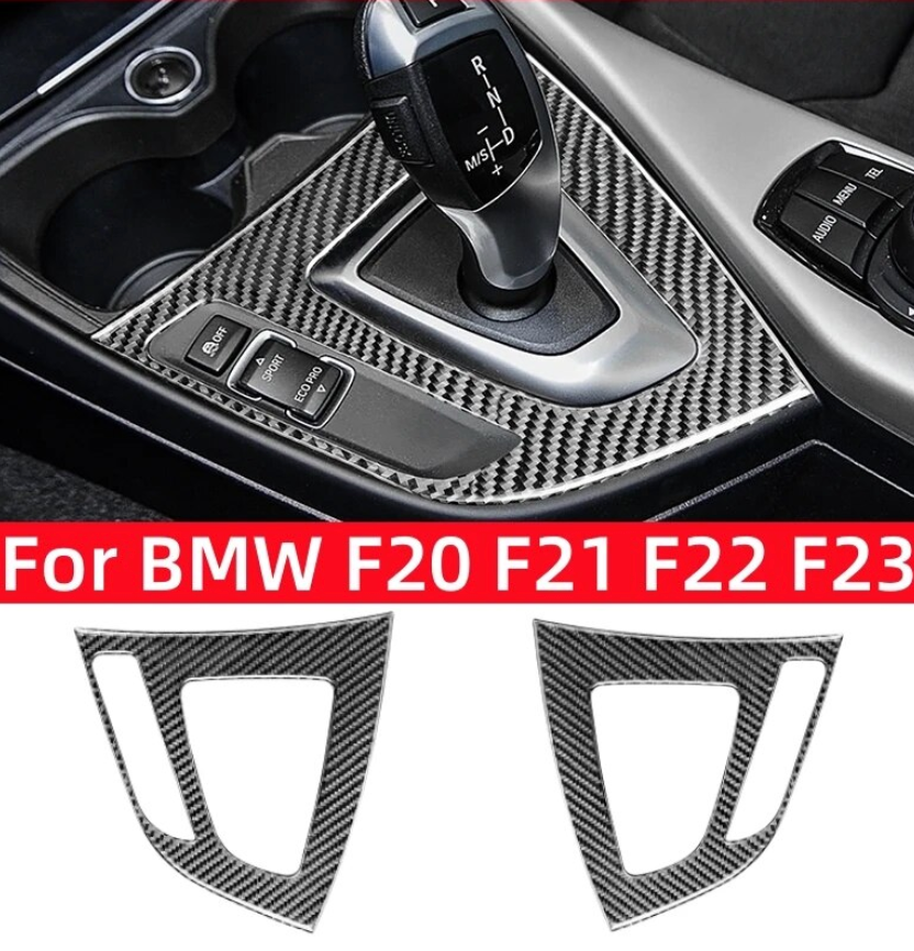 Carbon Fiber Interior Car Gear Shift Panel Trim For BMW 1 Series F20 F21 116i 118i 2 Series F22 F23 - BimmerMods