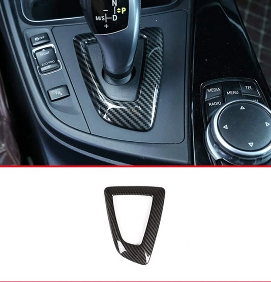 Car Gear Shift Frame Trim for BMW F20 F21 F22 F23 F30 F34 F35 F32 F33 F36 Carbon Fiber Look - BimmerMods