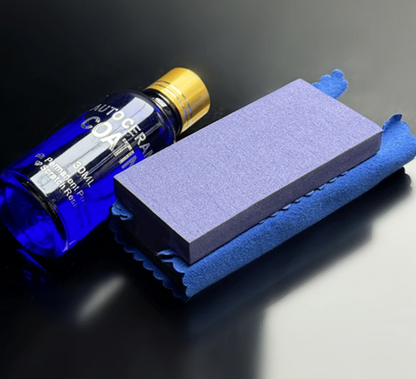 Ceramic Coating Applicator With Dark Blue Suede Cloth - BimmerMods